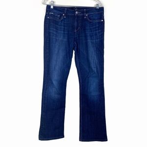 JOE’S JEANS Women’s Curvy Bootcut Ryder Mid Rise Faded dark wash Jeans, Size 28